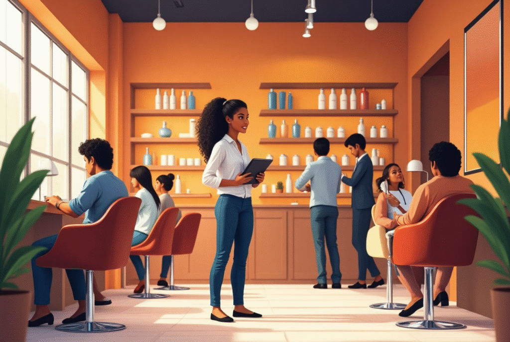 현대적인 미용실 인테리어