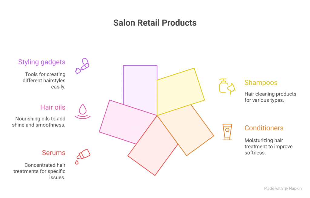 미용실 리테일 제품 판매 전략 인포그래픽