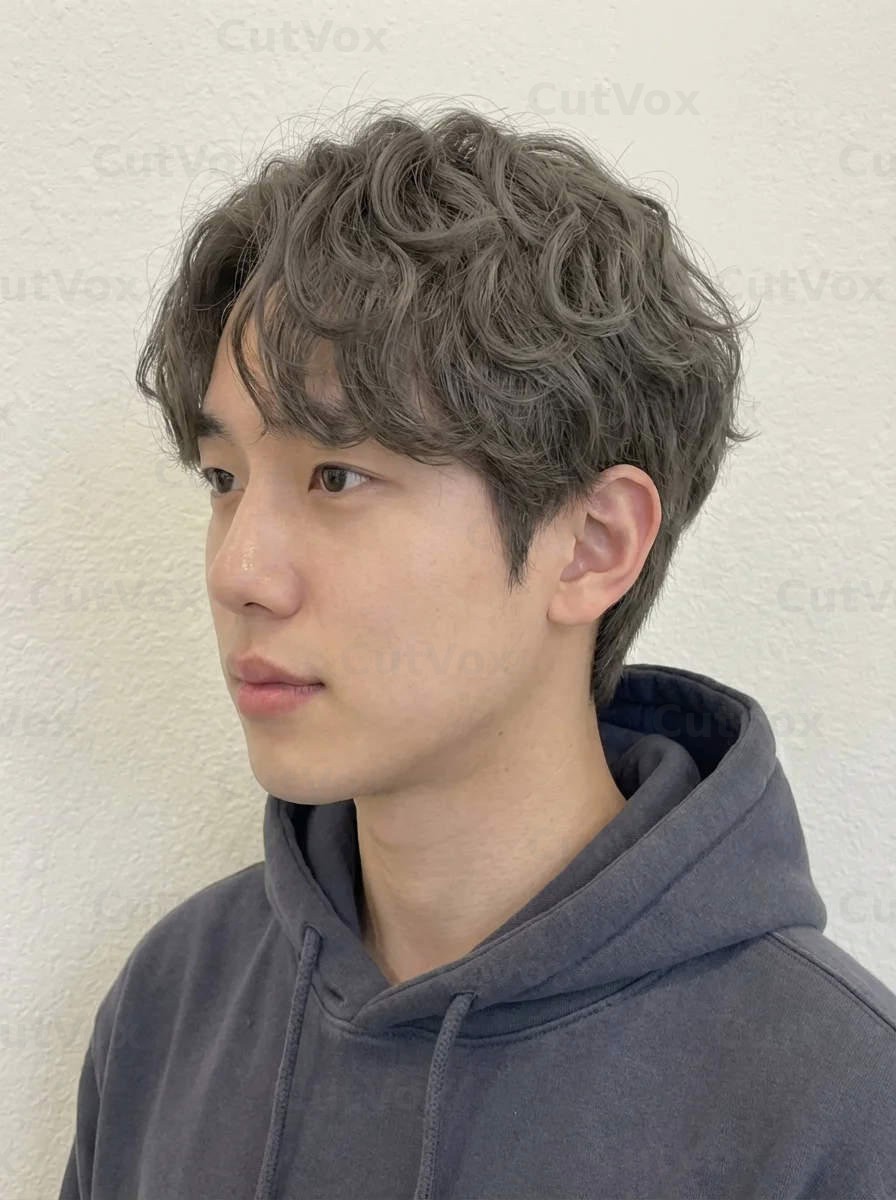 애쉬 그레이 쉐도우 가르마펌 - 이미지 2