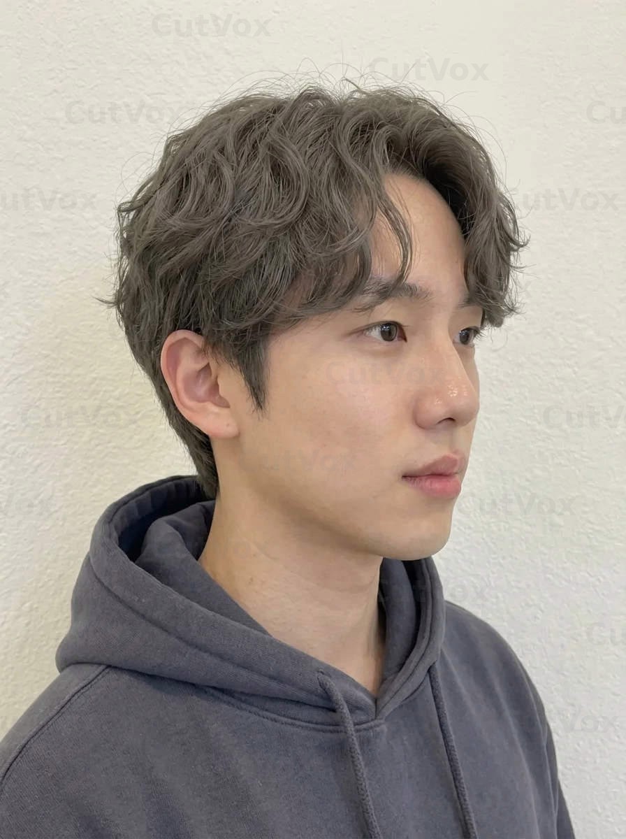 애쉬 그레이 쉐도우 가르마펌 - 이미지 3