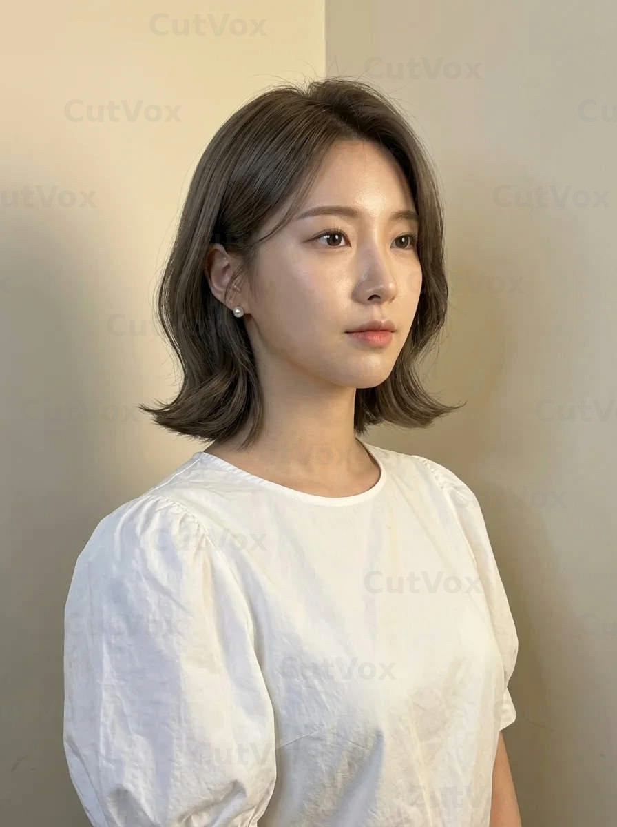 중단발 윈드펌 - 이미지 1