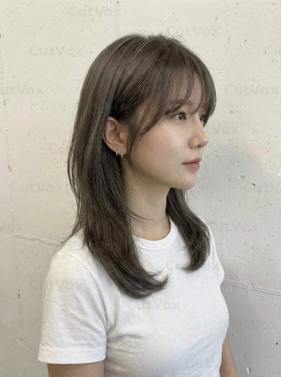 애쉬 매트브라운 레이어드 C컬펌 - 이미지 3