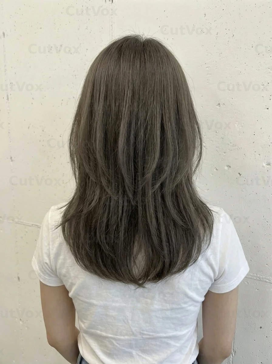 애쉬 매트브라운 레이어드 C컬펌 - 이미지 4