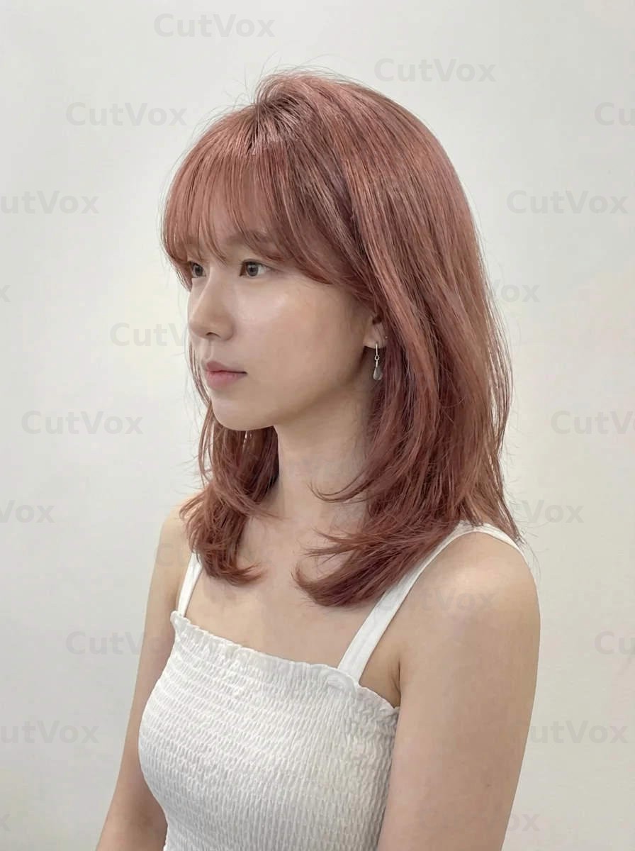 애쉬 로즈 레이어드컷 - 이미지 2