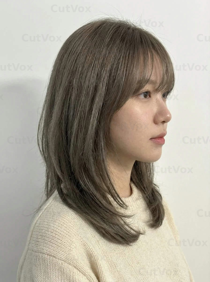 애쉬 무드 미디움 레이어드컷 - 이미지 3