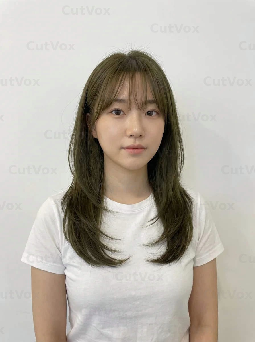 올리브 매트 레이어드펌 - 이미지 1