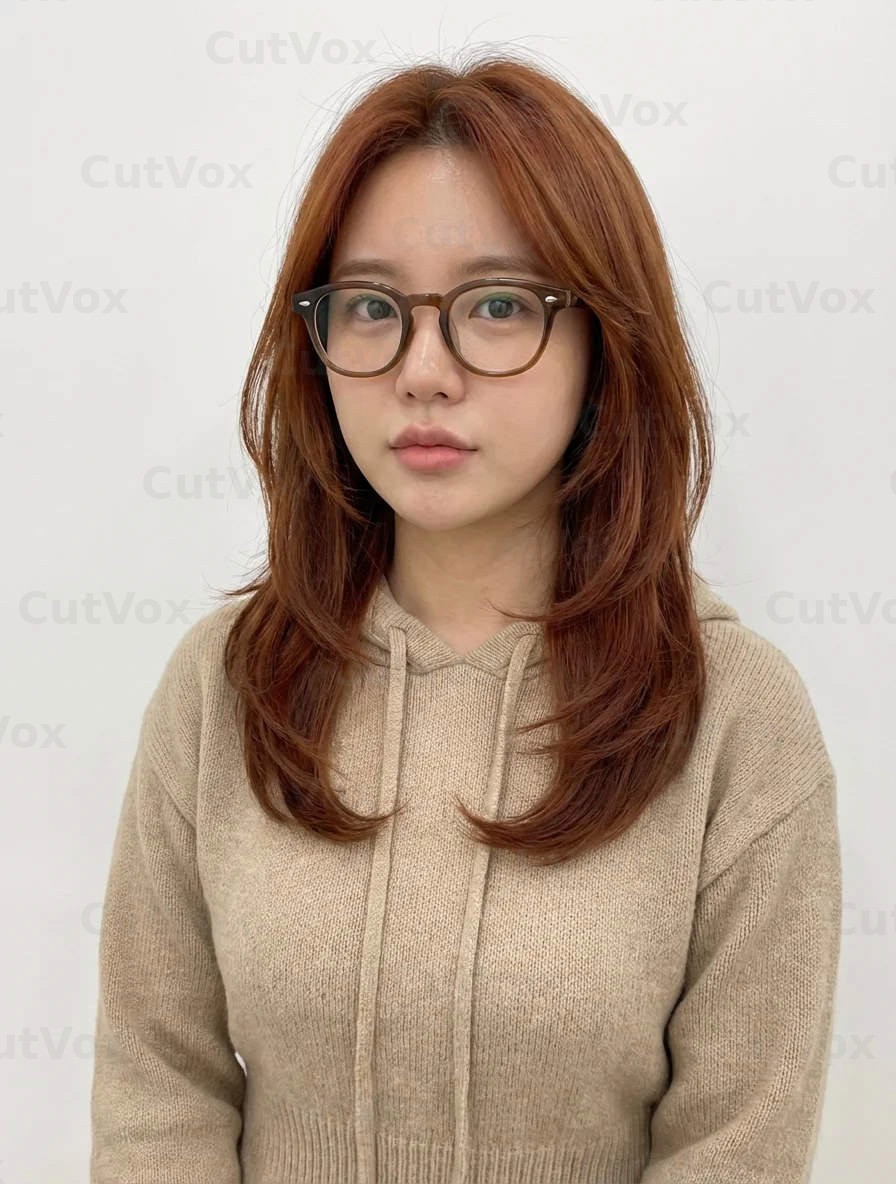 미디움 레이어드 허쉬컷 - 이미지 1