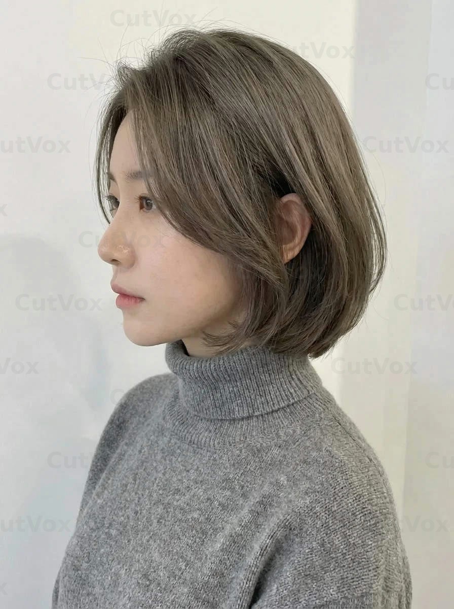 무드 애쉬 레이어드 단발 - 이미지 2