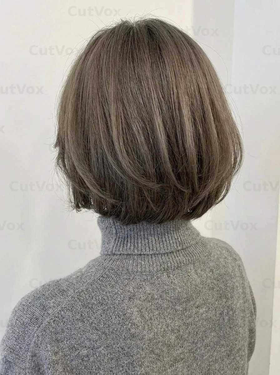 무드 애쉬 레이어드 단발 - 이미지 4